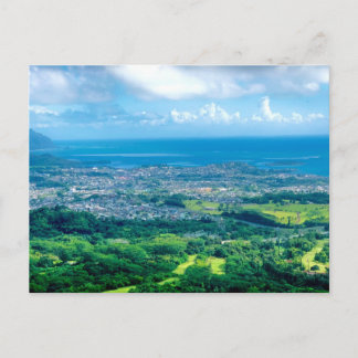 Oahu Hawaii Aerial Photography Postcard