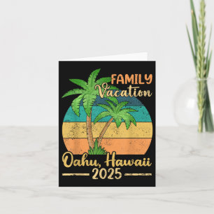 Oahu Hawaii Beach Family Vacation 2025 Summer  Card