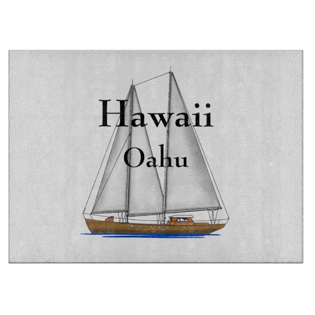 Oahu Hawaii Cutting Board (Front)