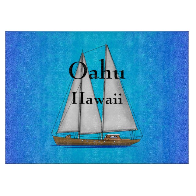 Oahu Hawaii Cutting Board (Front)