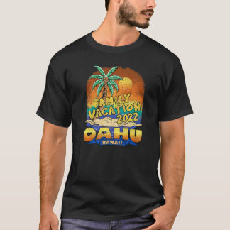 Oahu Hawaii Family Vacation 2022 Beach Souvenir T-Shirt