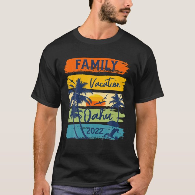 Oahu Hawaii Hawaiian Vacation 2022 Matching Family T-Shirt (Front)