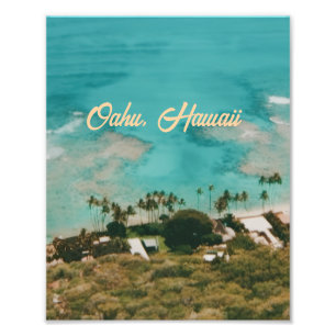 Oahu Hawaii Island Travel Souvenir Photo Print