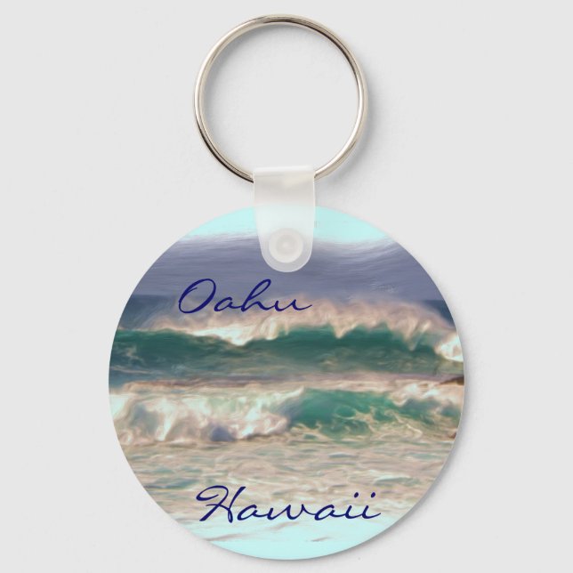 Oahu Hawaii keychain (Front)