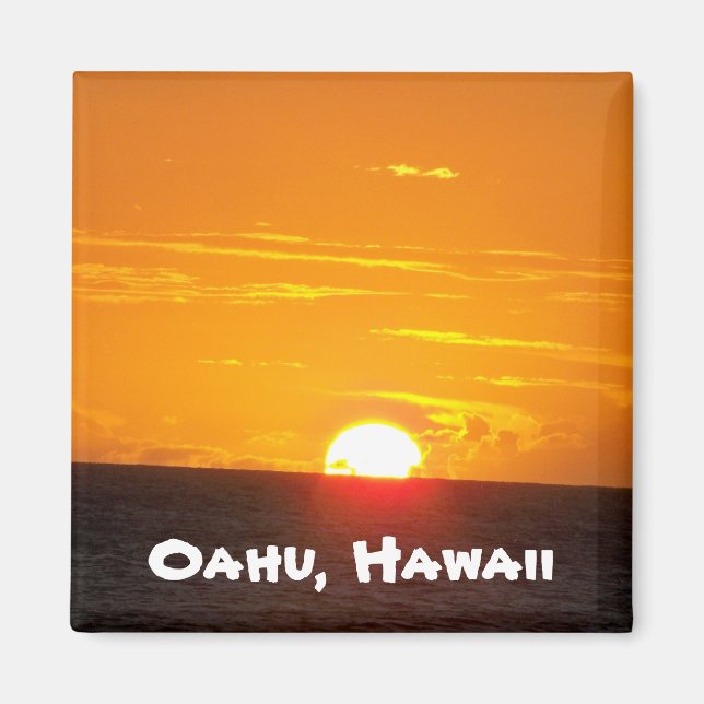 Oahu, Hawaii Magnet (Front)