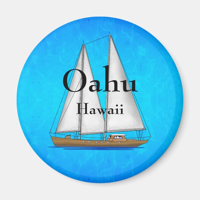 Oahu Hawaii Magnet (Front)