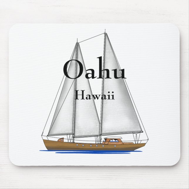 Oahu Hawaii Mouse Mat (Front)