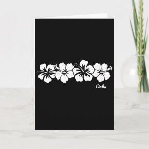 Oahu Hawaii Souvenir Hibiscus Flower Vacation Hawa Card
