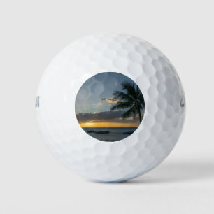 Oahu, Hawaii sunset Golf Balls