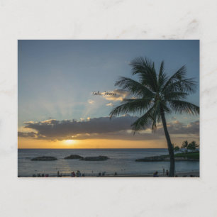 Oahu, Hawaii sunset Postcard