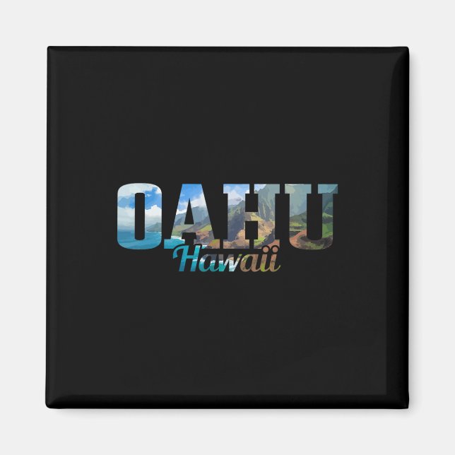 Oahu Hawaii Surfer Gift Souvenir  Magnet (Front)