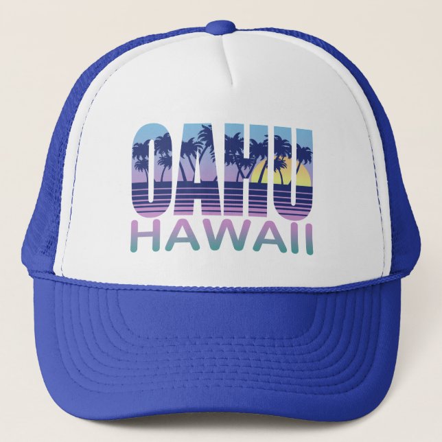 Oahu Hawaii Trucker Hat (Front)
