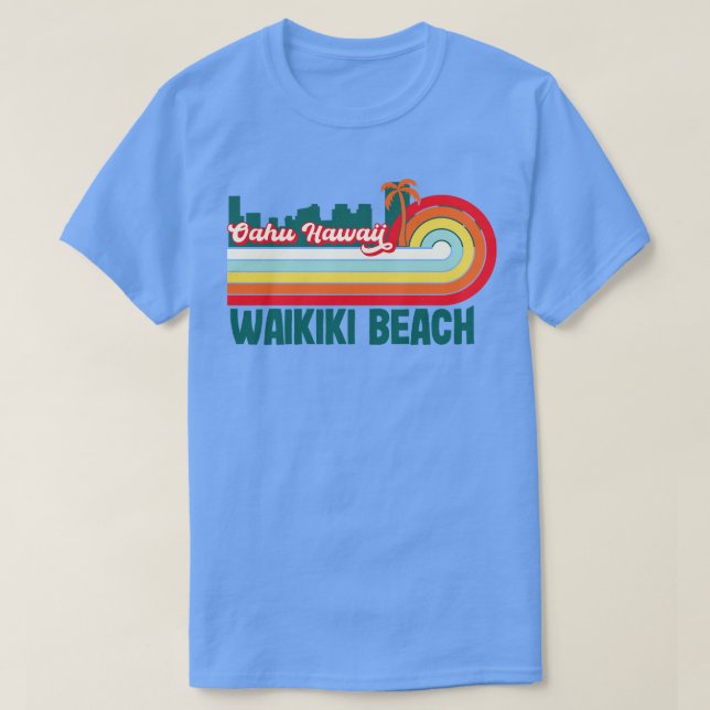 Oahu Hawaii Waikiki TShirt (Design Front)