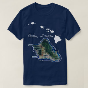 Oahu Hawaii With Hawaiian Islands T-Shirt