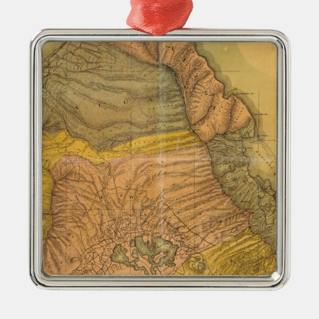 Oahu, Hawaiian Islands Metal Tree Decoration (Front)