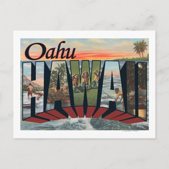Oahu, HawaiiLarge Letter ScenesOahu, HI Postcard (Front)