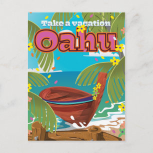 Oahu Holiday travel poster