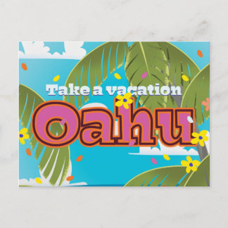 Oahu Holiday travel poster Postcard