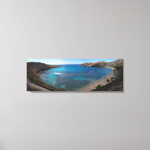 Oahu Ocean Panoramic Canvas Print