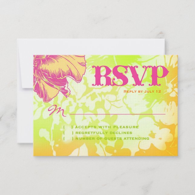 OAHU RSVP Floral Linen Paper (Front)