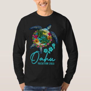 Oahu Sea Turtle Hawaiian Family Vacation 2023 Grou T-Shirt