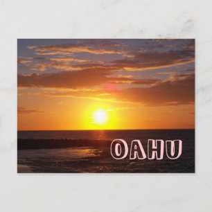 Oahu Sunset Postcard