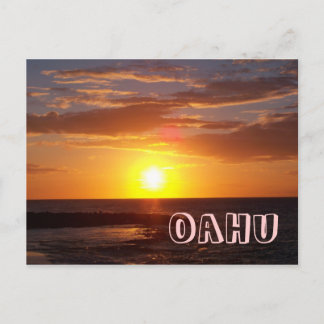 Oahu Sunset Postcard