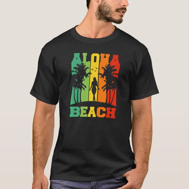 Oahu Tropical Island Maui Beach Party Hawaii T-Shirt (Front)