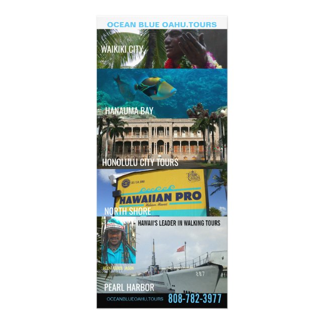 OAHUBLUEOAHU.TOURS RACK CARD (Front)