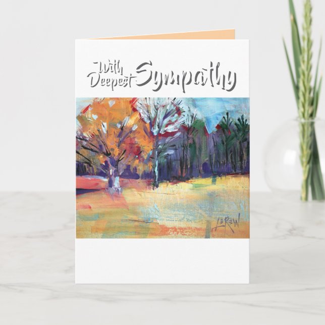 Oak and Friends Landscape With Deepest Sympathy Card (Front)