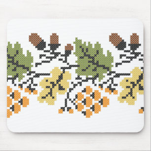 Oak autumnal background mouse mat