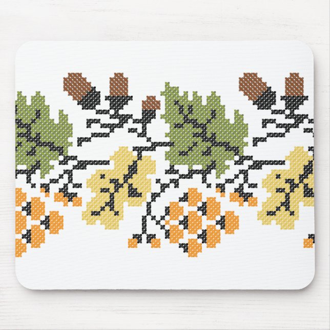 Oak autumnal background mouse mat (Front)