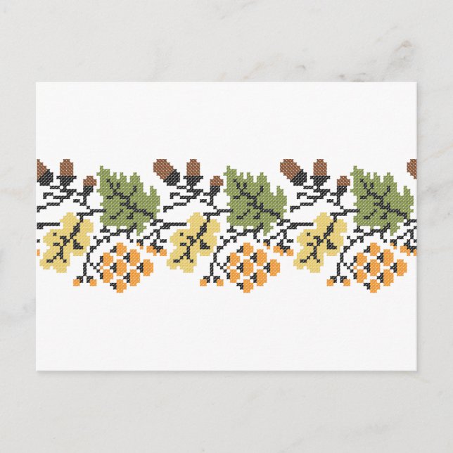 Oak autumnal background postcard (Front)