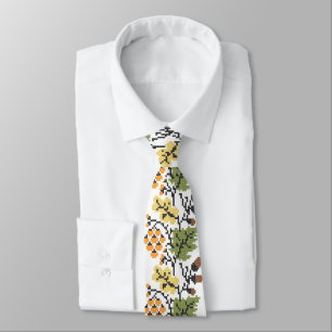 Oak autumnal background tie