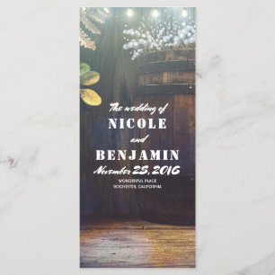 Oak Barrel Rustic Barn Baby's Breath Programs Programme