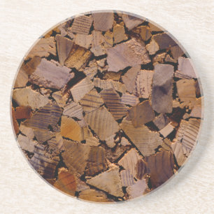 Oak, cedar, maple, pine, wood pattern coaster