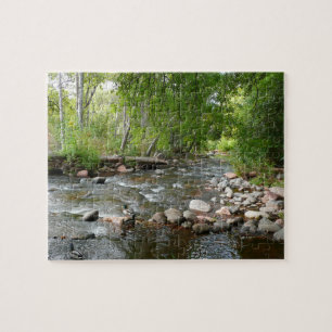 Oak Creek and Mallard Ducks Nature Photography Jigsaw Puzzle