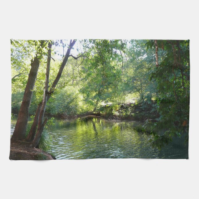 Oak Creek I in Sedona Arizona Nature Photography Tea Towel (Horizontal)