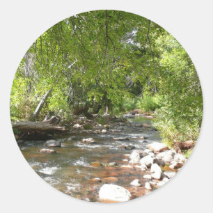Oak Creek II in Sedona Arizona Nature Photography Classic Round Sticker