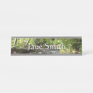 Oak Creek II in Sedona Arizona Nature Photography Desk Name Plate