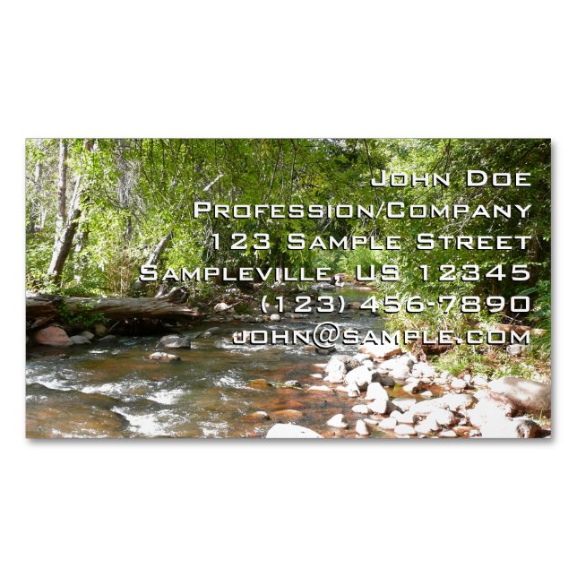 Oak Creek II in Sedona Arizona Nature Photography Magnetic Business Card (Front)