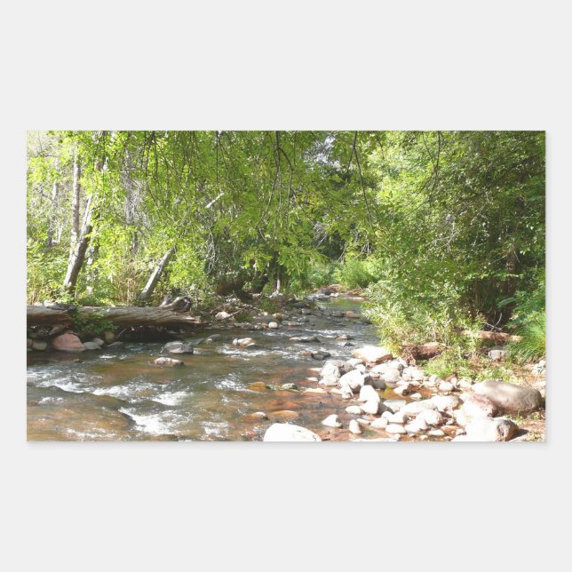 Oak Creek II in Sedona Arizona Nature Photography Rectangular Sticker (Front)