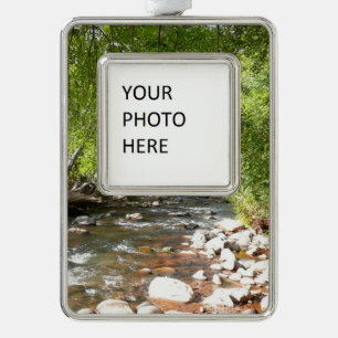 Oak Creek II in Sedona Arizona Nature Photography Silver Plated Framed Ornament