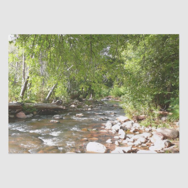 Oak Creek II in Sedona Arizona Nature Photography Tissue Paper (Front)