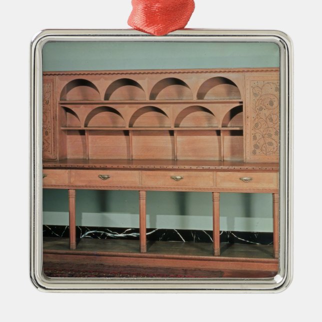 Oak Dresser Metal Tree Decoration (Front)
