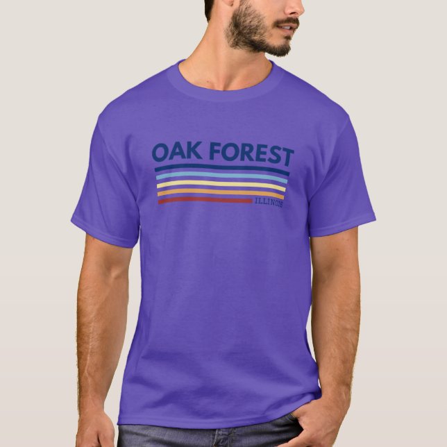 Oak Forest Illinois Oversized 2 T-Shirt (Front)