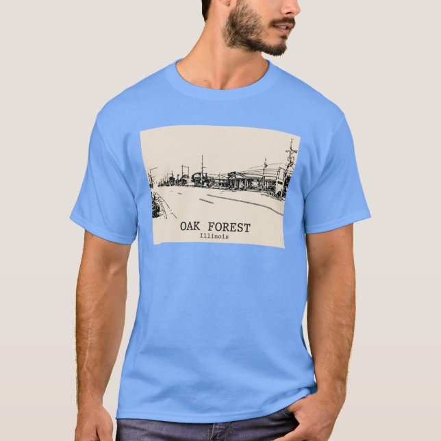 Oak Forest Illinois Oversized T-Shirt (Front)
