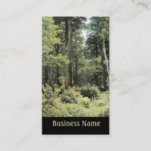 Oak Forest   Landscape Oil Painting Business Card