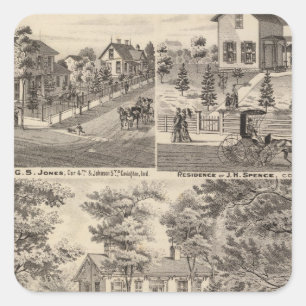 Oak Grove Farm residence of George Nebeker Square Sticker