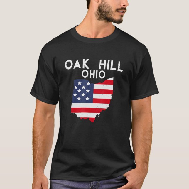 Oak Hill Ohio USA State America Travel Ohioan T-Shirt (Front)